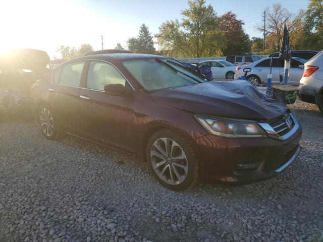 1HGCR2F54FA098469 - 2015 HONDA ACCORD SPORT Бордовый фото 4