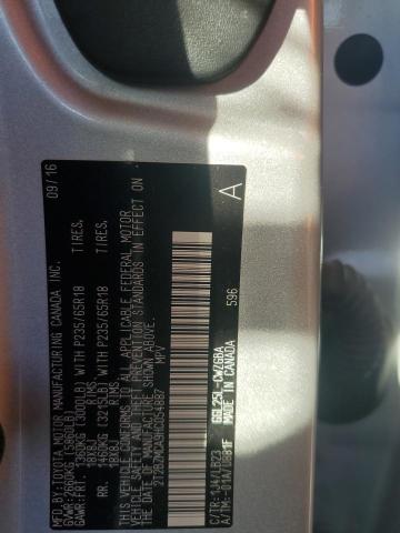 2T2BZMCA9HC054887 - 2017 LEXUS RX 350 BASE SILVER photo 13