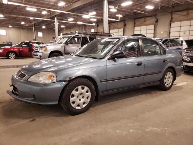 1HGEJ6677XL054089 - 1999 HONDA CIVIC LX BLUE photo 1