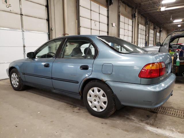 1HGEJ6677XL054089 - 1999 HONDA CIVIC LX BLUE photo 2