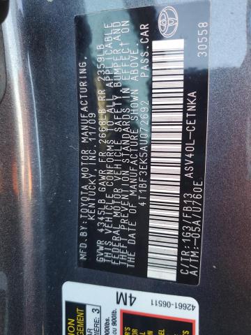 4T1BF3EK5AU072692 - 2010 TOYOTA CAMRY BASE Gri fotoğraf 12