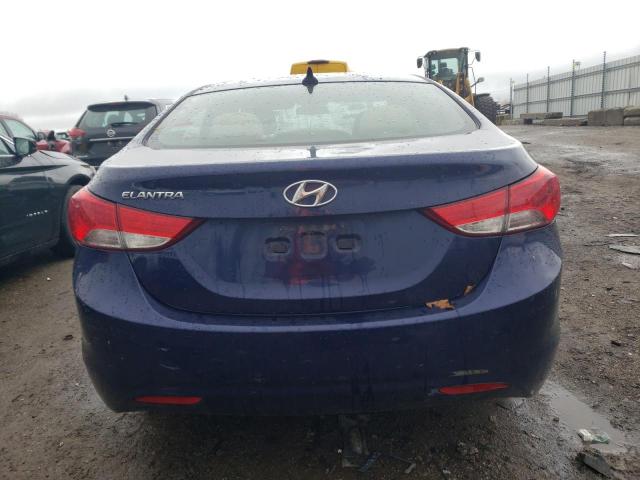 5NPDH4AEXDH190457 - 2013 HYUNDAI ELANTRA GLS BLUE photo 6