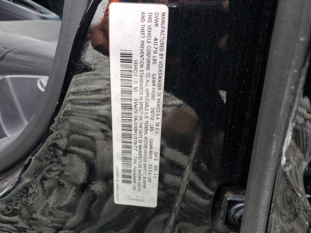 3VW2K7AJ0BM107677 - 2011 VOLKSWAGEN JETTA BASE BLACK photo 12