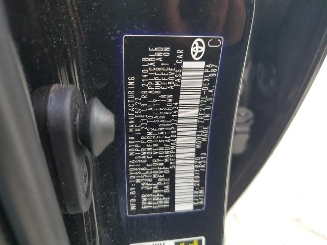 5YFEPMAE0NP371434 - 2022 TOYOTA COROLLA LE BLACK photo 12