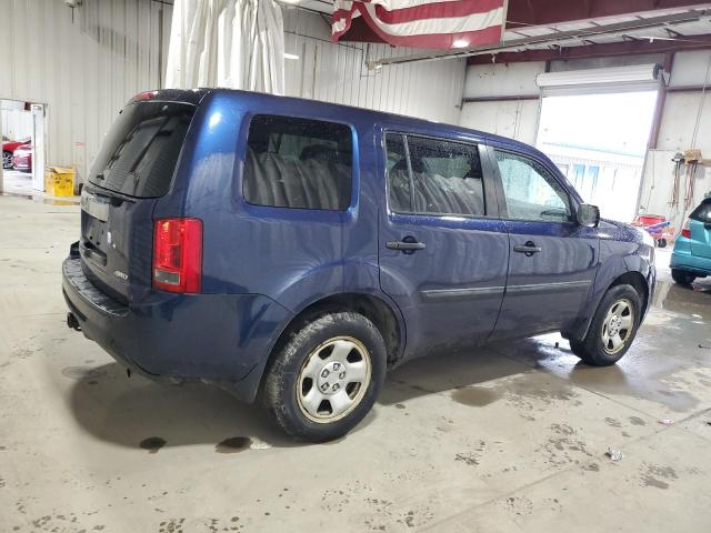 5FNYF4H20DB049334 - 2013 HONDA PILOT LX ლურჯი ფოტო 3