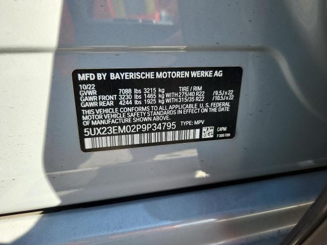 5UX23EM02P9P34795 - 2023 BMW X7 XDRIVE40I GRAY photo 14