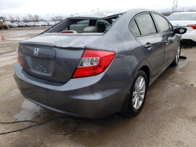 19XFB2F9XCE007622 - 2012 HONDA CIVIC EXL GRAY photo 3