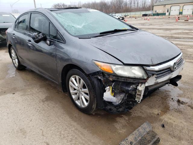 19XFB2F9XCE007622 - 2012 HONDA CIVIC EXL GRAY photo 4