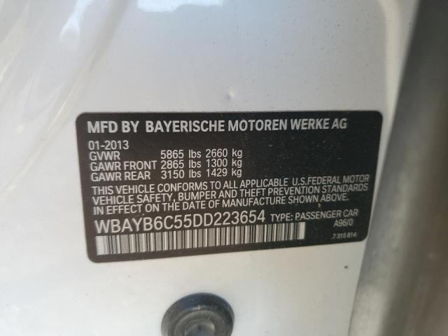 WBAYB6C55DD223654 - 2013 BMW 750 XI WHITE photo 12