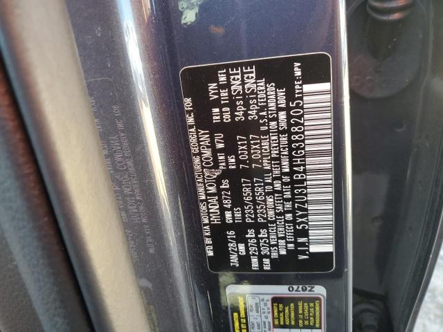 5XYZU3LB4HG388205 - 2017 HYUNDAI SANTA FE S BLUE photo 13