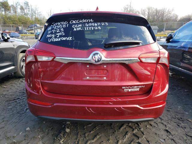 LRBFXCSA3KD014451 - 2019 BUICK ENVISION ESSENCE RED photo 6
