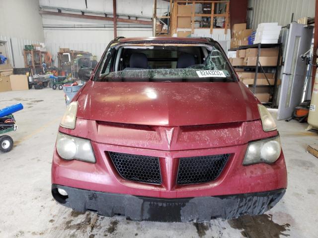 3G7DA03E75S531944 - 2005 PONTIAC AZTEK RED photo 5