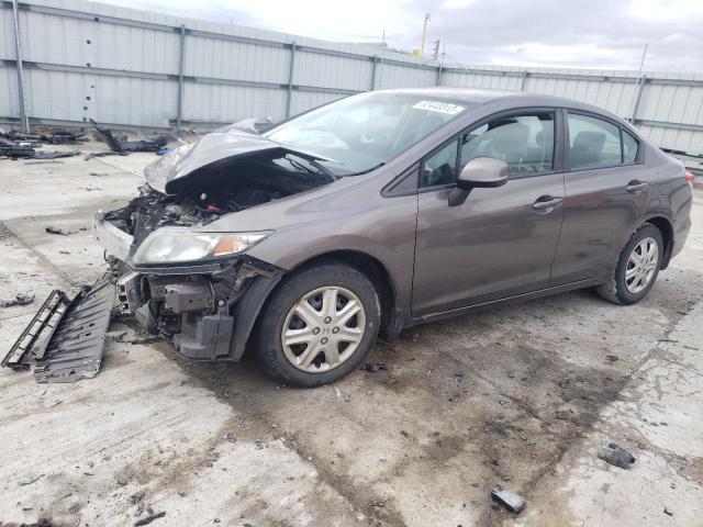 2HGFB2F59DH579687 - 2013 HONDA CIVIC LX GRAY photo 1