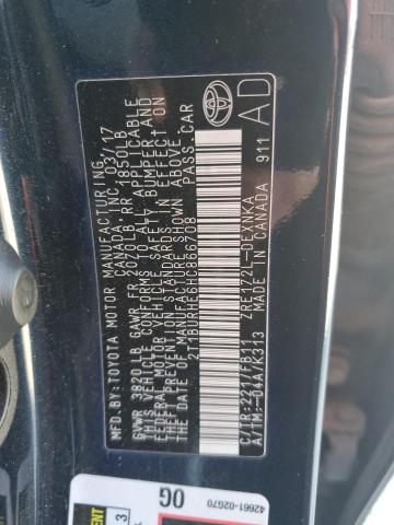 2T1BURHE6HC866708 - 2017 TOYOTA COROLLA L BLACK photo 13