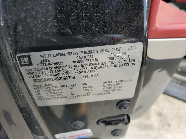 3GNCA63X49S505798 - 2009 CHEVROLET HHR SS 黑色 照片 12