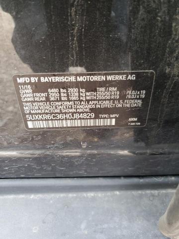 5UXKR6C36H0J84829 - 2017 BMW X5 XDRIVE50I ნაცრისფერი ფოტო 12