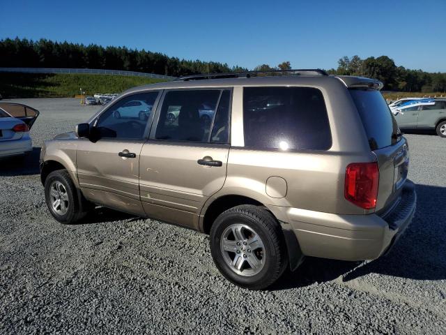 5FNYF18625B011090 - 2005 HONDA PILOT EXL ოქროსფერი ფოტო 2