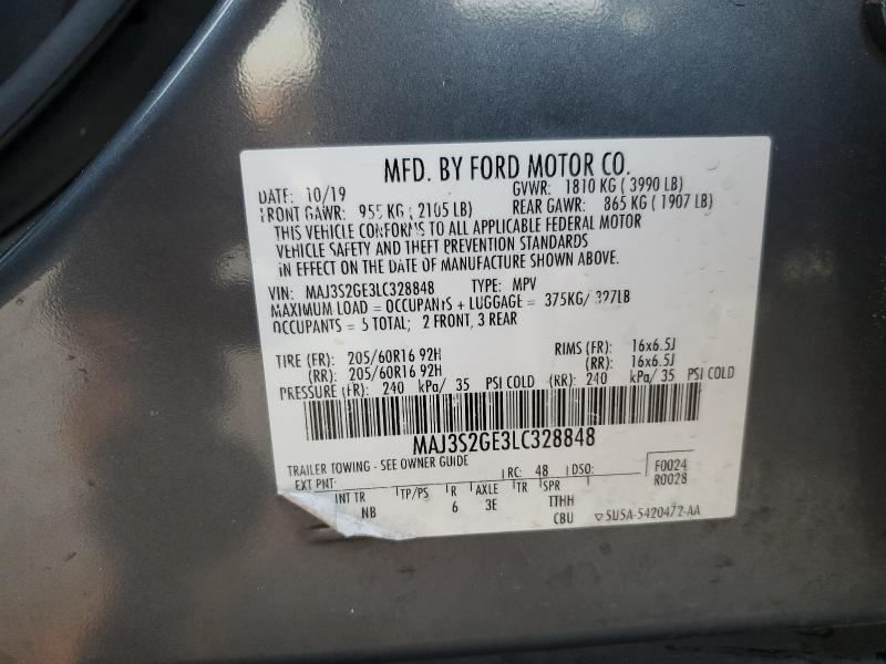 MAJ3S2GE3LC328848 - 2020 FORD ECOSPORT SE 灰色 照片 13