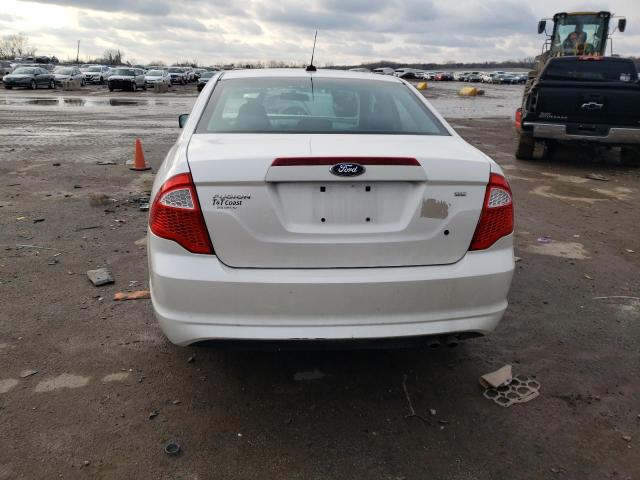 3FAHP0HA7AR280695 - 2010 FORD FUSION SE WHITE photo 6