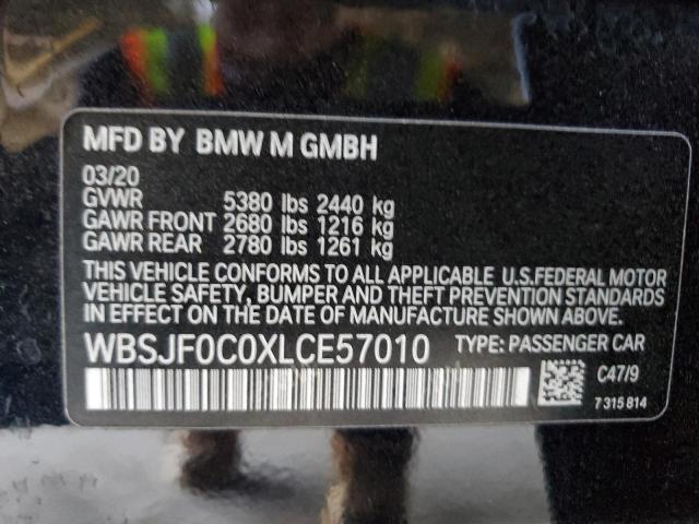 WBSJF0C0XLCE57010 - 2020 BMW M5 BASE BLUE photo 12