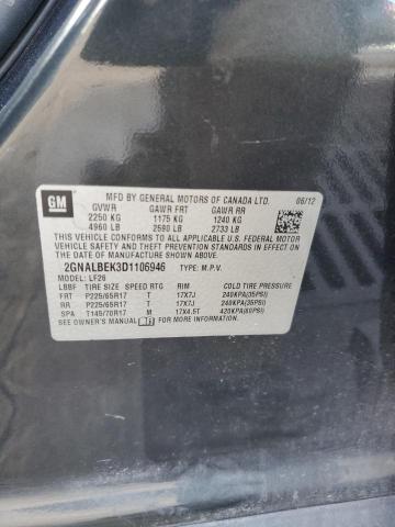 2GNALBEK3D1106946 - 2013 CHEVROLET EQUINOX LS Gris foto 13