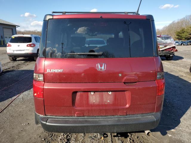 5J6YH28778L018833 - 2008 HONDA ELEMENT EX BURGUNDY photo 6