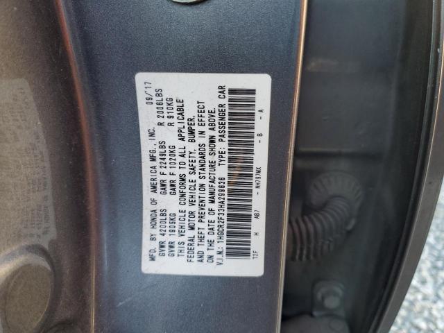 1HGCR2F33HA299636 - 2017 HONDA ACCORD LX SILVER photo 12