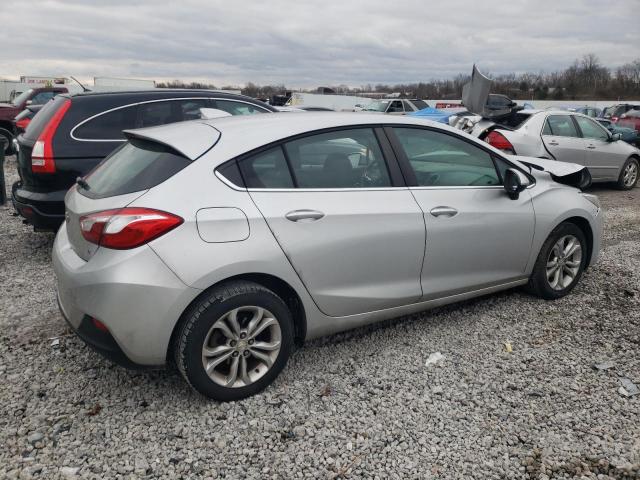 3G1BE6SM9KS592287 - 2019 CHEVROLET CRUZE LT SILVER photo 3