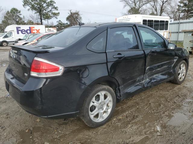 1FAHP35N08W225960 - 2008 FORD FOCUS SE BLACK photo 3