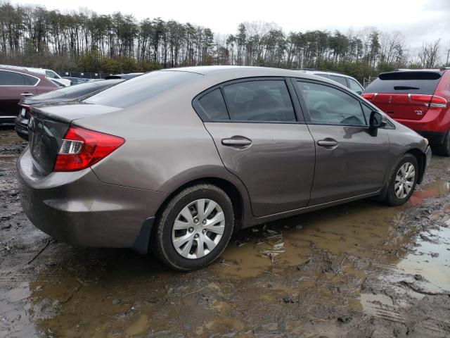 2HGFB2F57CH601135 - 2012 HONDA CIVIC LX TAN photo 3