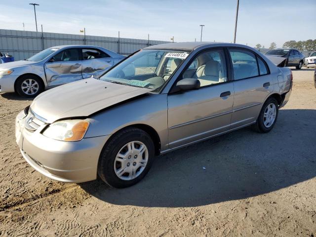 1HGES16521L045564 - 2001 HONDA CIVIC LX BEIGE photo 1