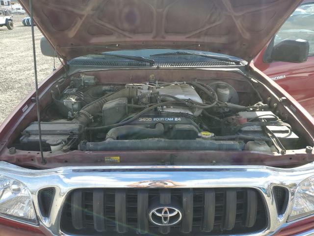 5TEGN92N84Z451258 - 2004 TOYOTA TACOMA DOUBLE CAB PRERUNNER MAROON photo 11