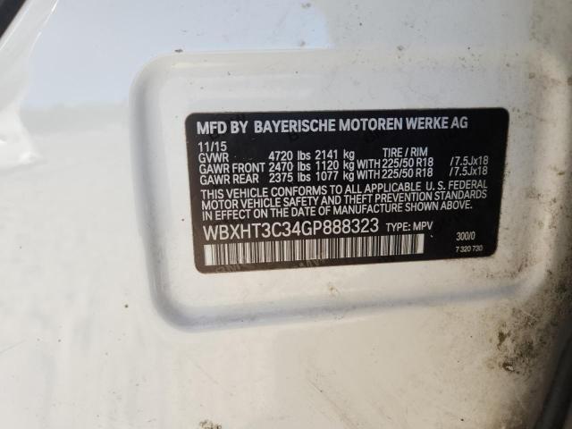 WBXHT3C34GP888323 - 2016 BMW X1 XDRIVE28I WHITE photo 13