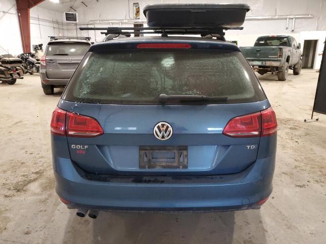 3VWCA7AU7FM509946 - 2015 VOLKSWAGEN GOLF SPORT TDI S BLUE photo 6