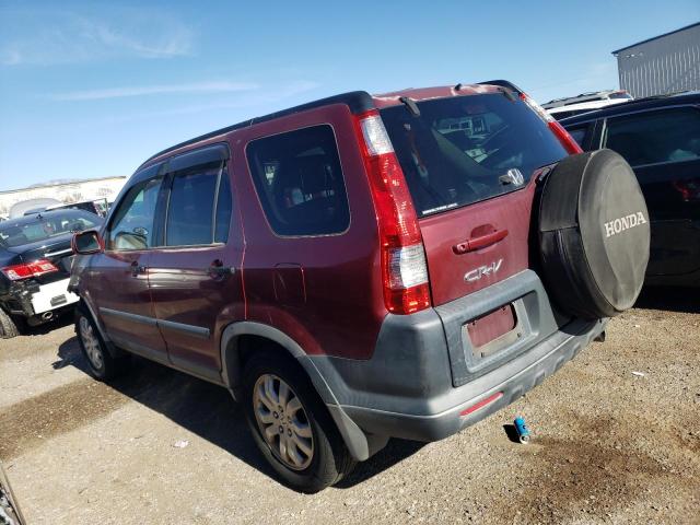 JHLRD78875C037800 - 2005 HONDA CR-V EX BURGUNDY photo 2