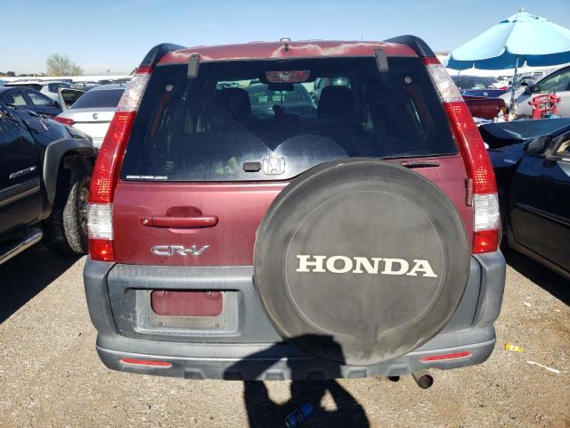 JHLRD78875C037800 - 2005 HONDA CR-V EX BURGUNDY photo 6