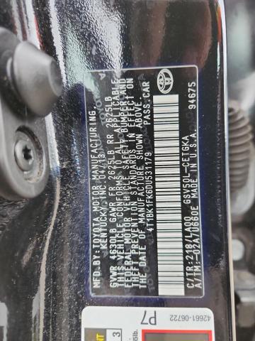 4T1BK1FK6DU531179 - 2013 TOYOTA CAMRY SE 黑色 照片 13