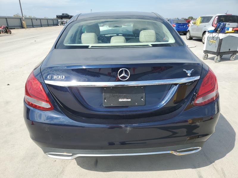 55SWF4JB0GU100934 - 2016 MERCEDES-BENZ C 300 BLUE photo 6