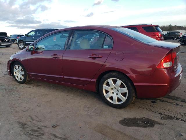 2HGFA16569H517541 - 2009 HONDA CIVIC LX BURGUNDY photo 2