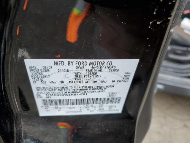 1FMCU93198KB14701 - 2008 FORD ESCAPE XLT BLACK photo 12