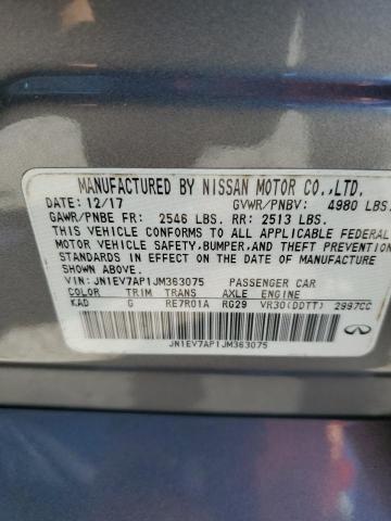 JN1EV7AP1JM363075 - 2018 INFINITI Q50 LUXE Бордовый фото 13