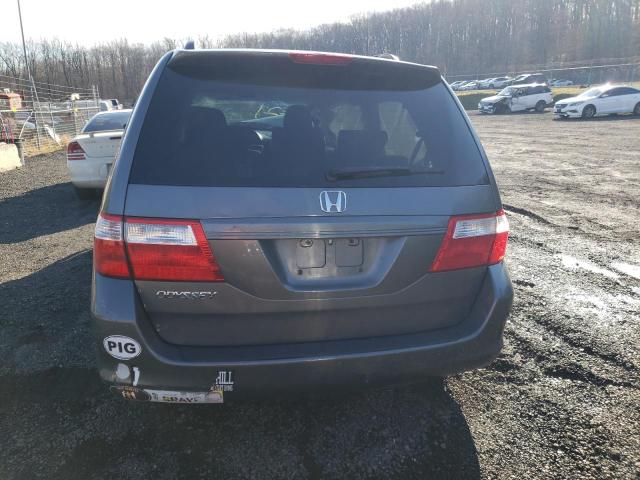 5FNRL38427B431023 - 2007 HONDA ODYSSEY EX GRAY photo 6