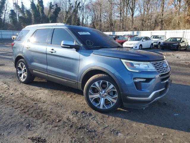 1FM5K8HT6JGC64809 - 2018 FORD EXPLORER PLATINUM BLUE photo 4