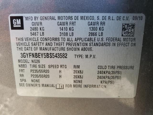 3GYFNBEY5BS543582 - 2011 CADILLAC SRX PERFORMANCE COLLECTION Қоңыр фото 13