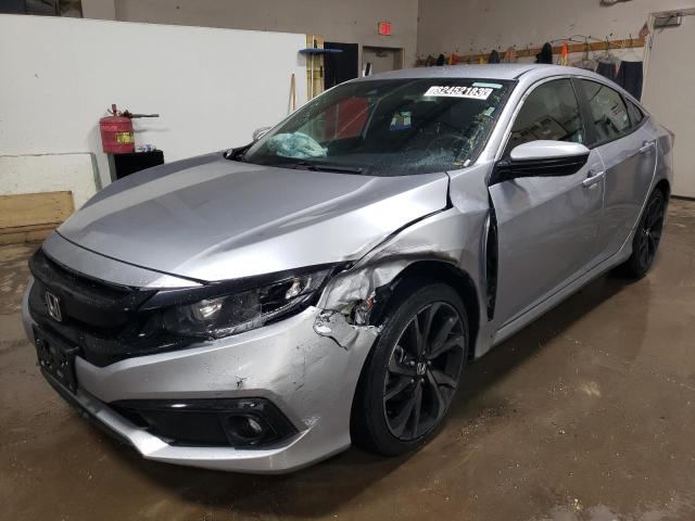 19XFC2F88ME003736 - 2021 HONDA CIVIC SPORT SILVER photo 1