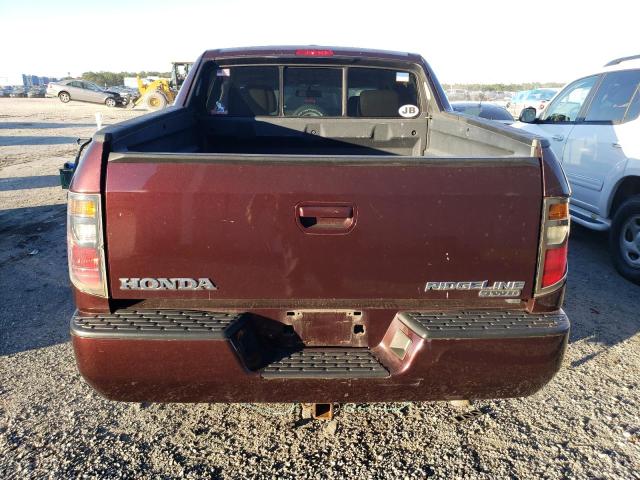 2HJYK16597H546593 - 2007 HONDA RIDGELINE RTL BURGUNDY photo 6