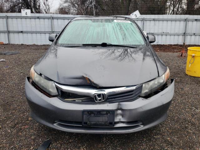 2HGFB2F40CH039263 - 2012 HONDA CIVIC LX GRAY photo 5