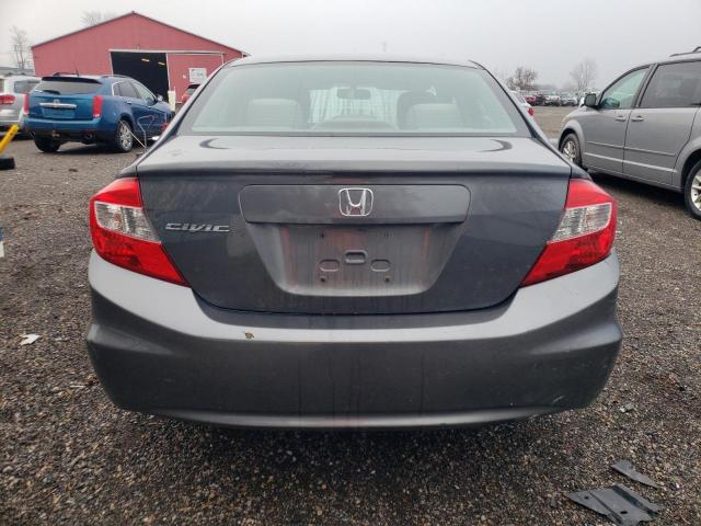 2HGFB2F40CH039263 - 2012 HONDA CIVIC LX GRAY photo 6