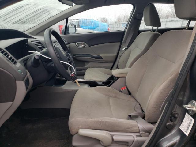 2HGFB2F40CH039263 - 2012 HONDA CIVIC LX GRAY photo 7