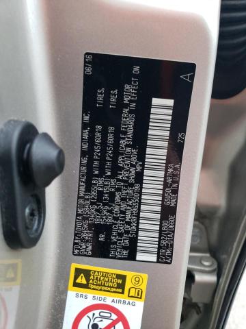 5TDKKRFH9GS500198 - 2016 TOYOTA HIGHLANDER XLE GOLD photo 13